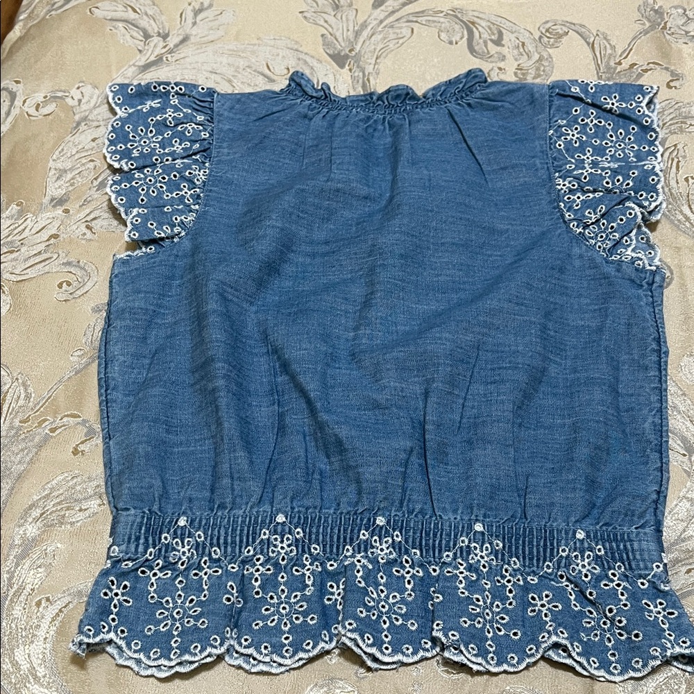 Epic Threads Indigo Ruffled Blouse - Picture 3 of 7